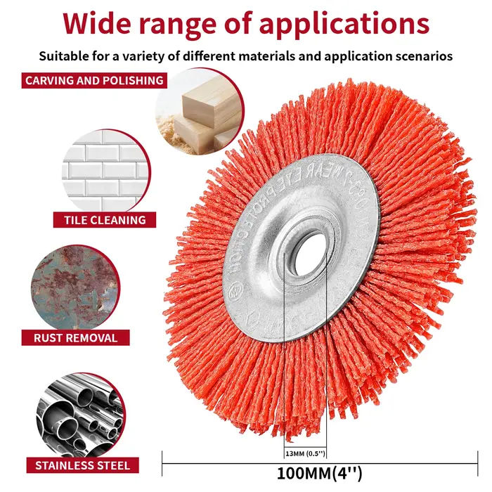 Brosse à roue en Nylon 100/125m