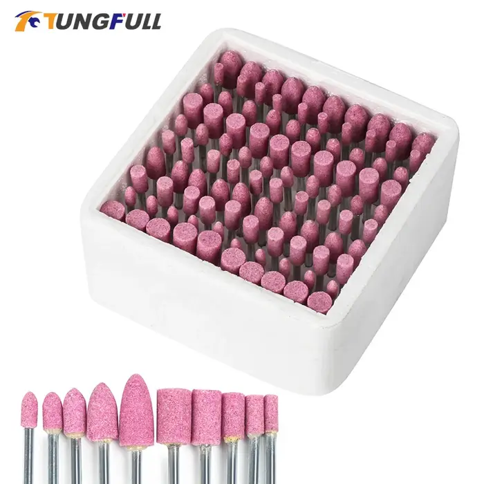 100 pièces/ensemble perceuse tête de meulage outil assortiment de pointe montée en céramique pour Dr