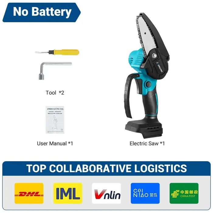 Drillpro 4 pouces 1200W tronçonneuse électrique sans fil Mini
