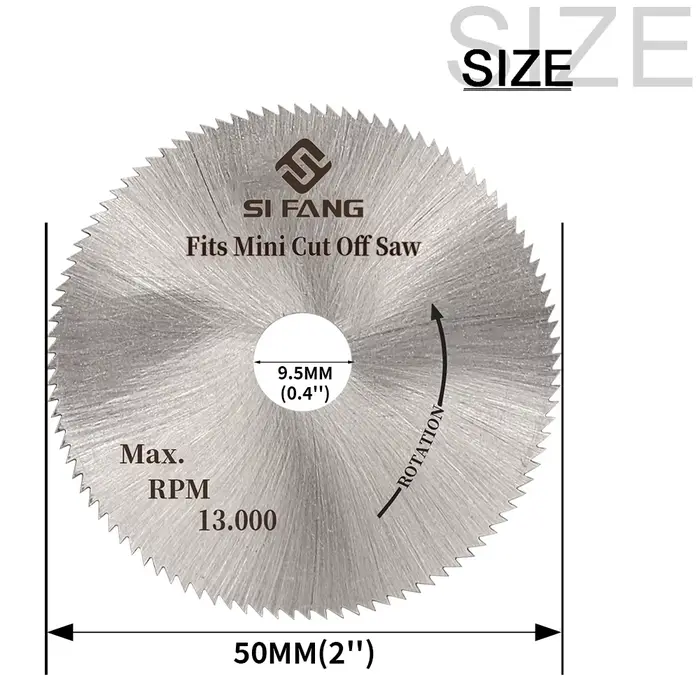 Mini lame de scie circulaire 50mm HSS, disques de roue en acier rapide, ouverture de 10mm pour bois,