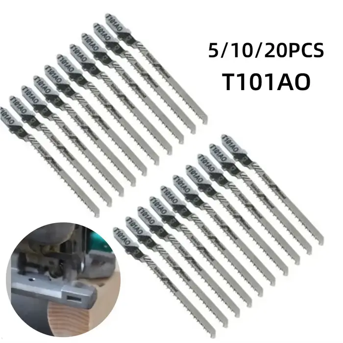 Jeu de lames de scie sauteuse T101AO 3 ", tige en T HCS, assortiment de lames de scie sauteuse en mé