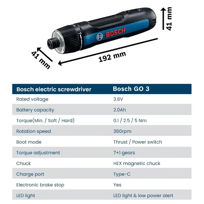 Ensemble de tournevis électriques Bosch GO 3