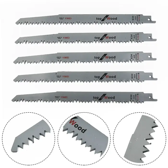 5 pièces lames de scie alternative scie sabre scie à main lame de scie multi pour le travail du bois