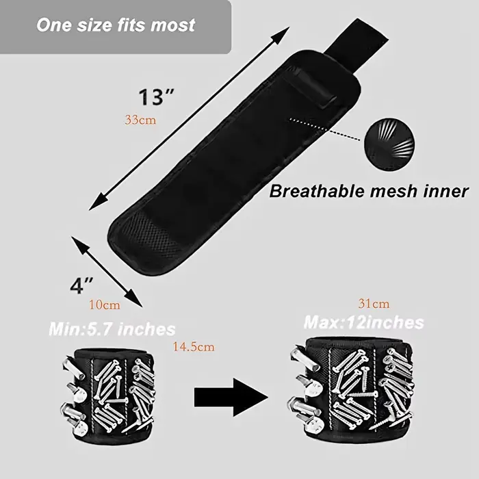 Bracelet magnétique pour maintenir les vis