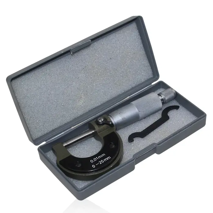 Micromètre extérieur du neuvième monde, jauge 0-25mm/0.01mm, pied à coulisse, outils de mesure avec 
