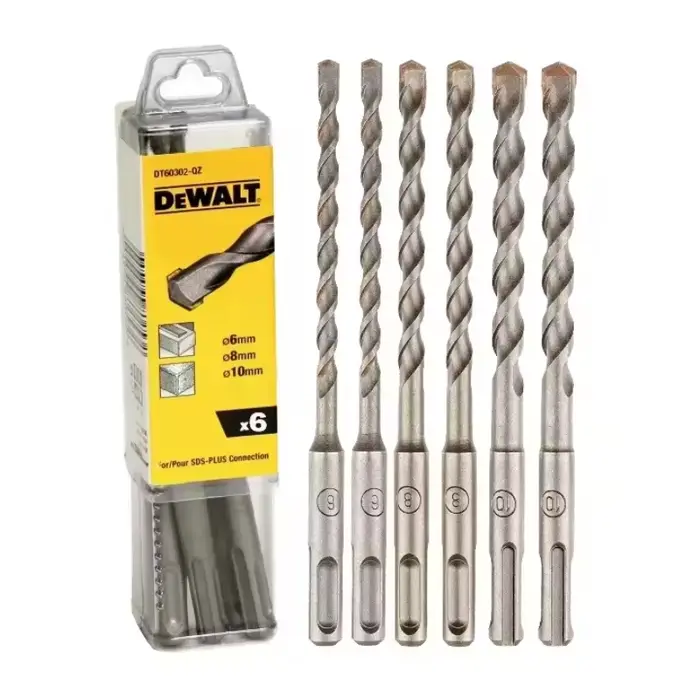 DEWALT DT60302 SDS Plus Forets Ensemble de 6 pièces (6/8/10 mm) - Antidérapant