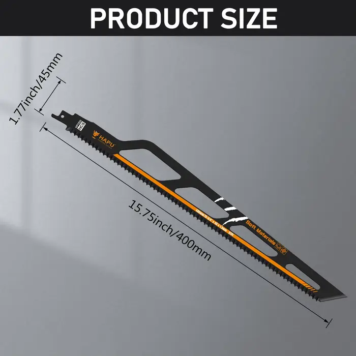 Lame de scie sabre HCS 5TPI de 400 mm pour la coupe d'isolation en laine de roche