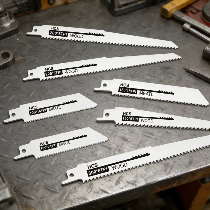 Lot de 10 lames de scie sabre à changement facile avec étui de rangement