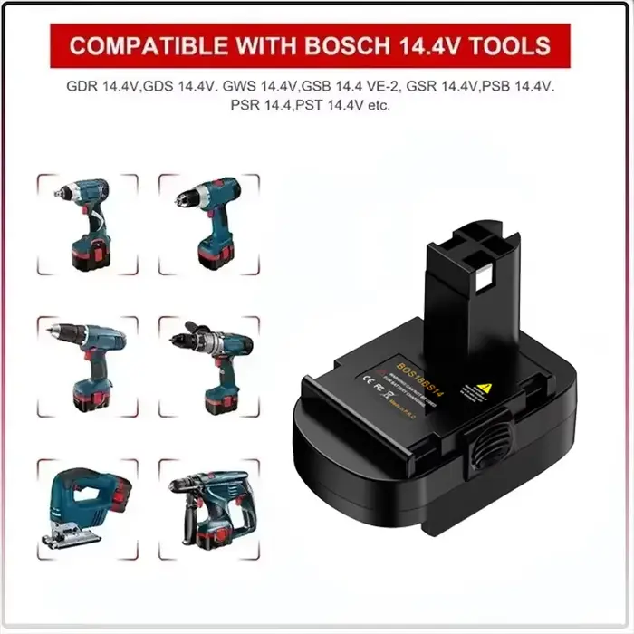 Adaptateur de batterie BOS18BS14 pour outils Bosch 14