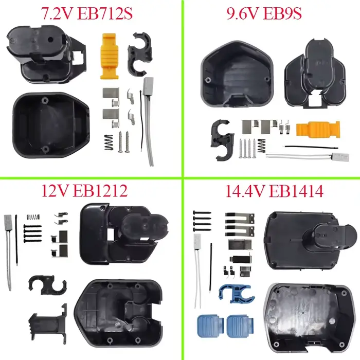 Boîtier plastique de batterie NI-laissée NI-CD pour uration 7.2V EB712S 9.6V EB9S 12V EB1212S 14.4V EB1414S Perceuse pour outil électrique EB1230HL