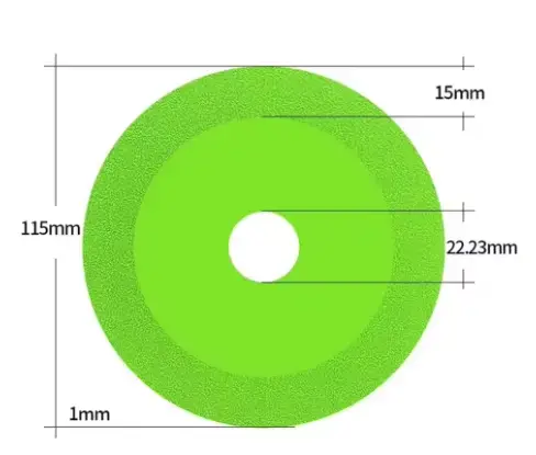Disque de découpe diamanté 115/125 mm pour verre, marbre, céramique, carrelage, jade et cristal – Ou