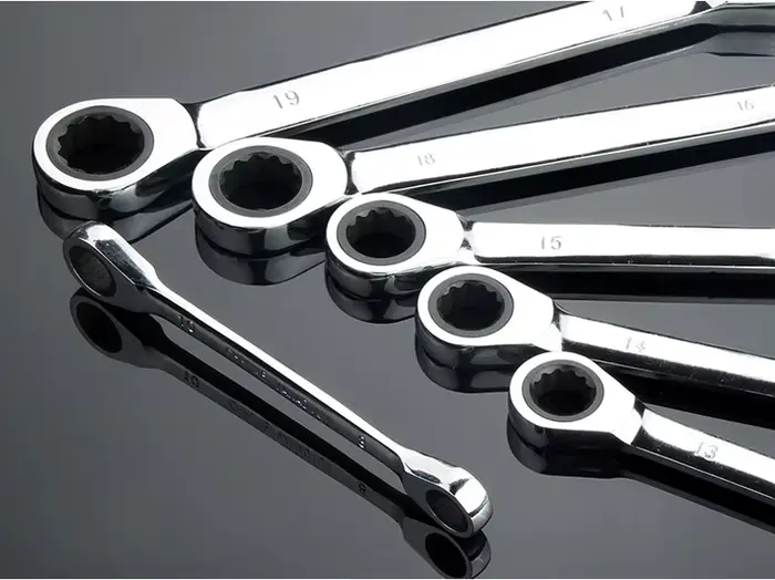 Clé à cliquet à anneau Double tête, ensemble de clés à cliquet en acier au Chrome Vanadium, outils d
