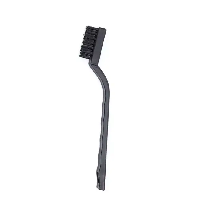 Jeu de brosses métalliques, poils en Nylon/laiton/acier inoxydable avec poignée incurvée pour la rou