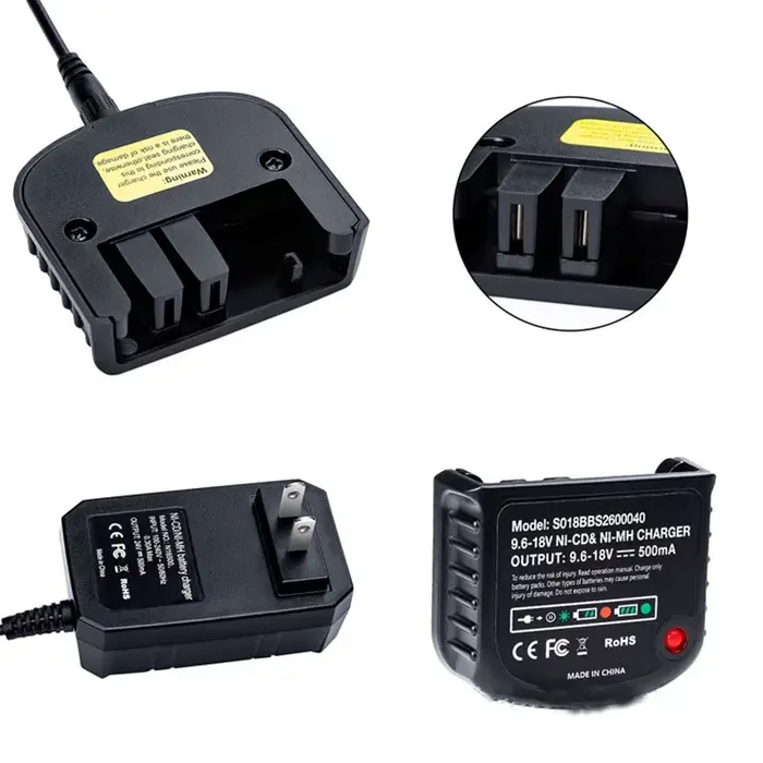 Chargeur de remplacement pour Black & Decker 9.6V-18V A12 A12-X HPB18 HPB14 HPB12 HPB96 HPB18-OPE NI-CD NI-MH