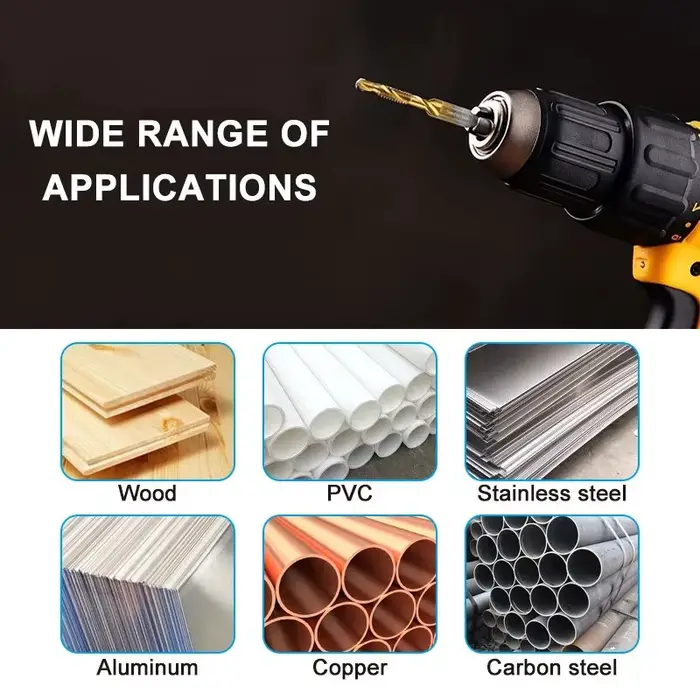 Ensemble d'outils de perçage et de chanfrein en acier à grande vitesse