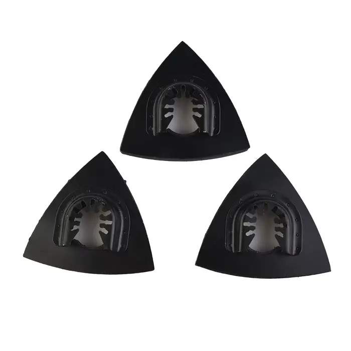 Lot de 3 tampons de ponçage triangulaires à fixation rapide pour outils oscillants Bosch