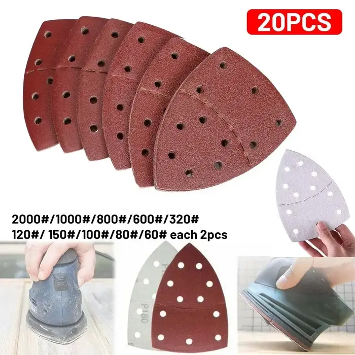 20 feuilles abrasives pour ponceuse Bosch PSM 100A