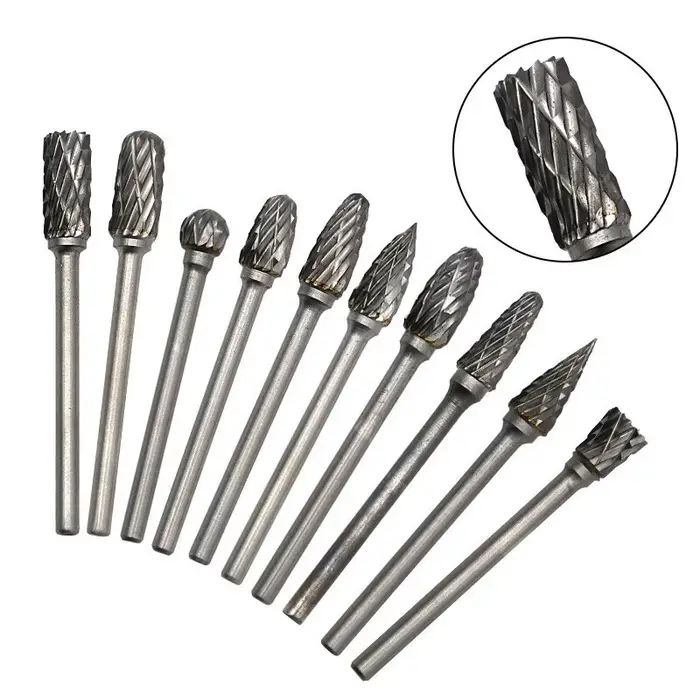 Jeu de bavures en carbure pour outil rotatif Dremel