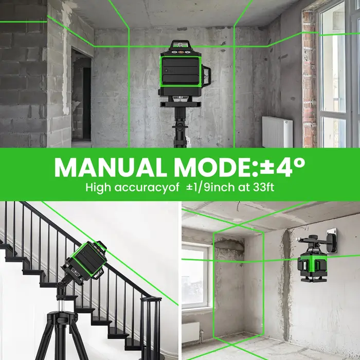 Niveau laser auto-nivelant 16 lignes 4D avec base magnétique, 360 °   Giroir, pour la rénovation de 
