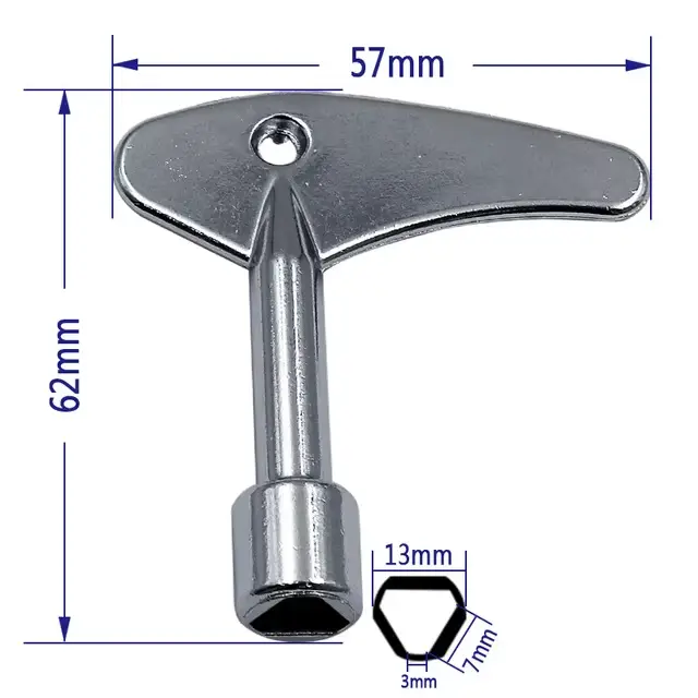 Clé triangulaire universelle multifonction à 4 voies, clés de plombier, Triangle pour armoires de co