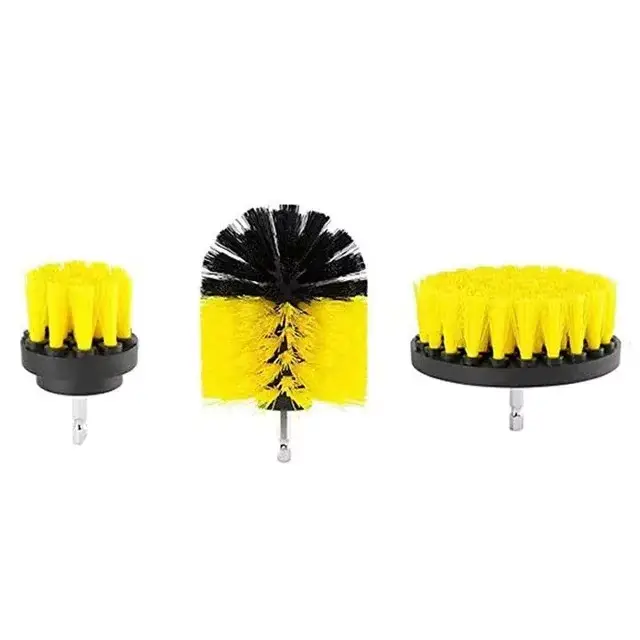 Perceuse électrique, ensemble de brosses pour pneus, salle de bains, brosse de nettoyage ronde en pl