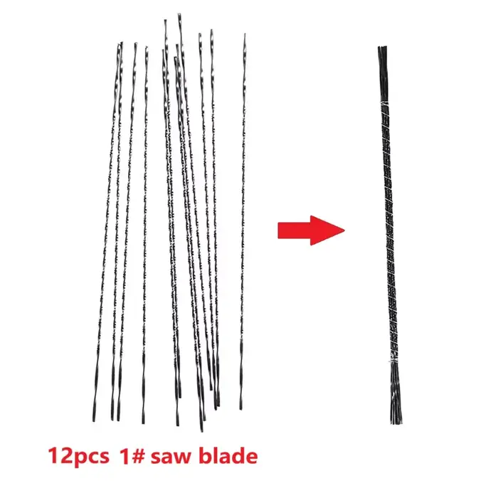 Lot de 12 lames de scie à fil diamanté pour la découpe de bijoux et de métaux, outils de menuiserie