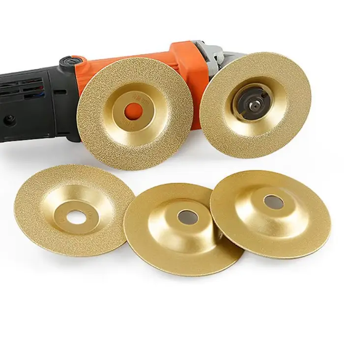1 pièce Disque de meulage diamanté brasé sous vide 4 pouces 100 mm grain 300 pour meuleuse d'angle