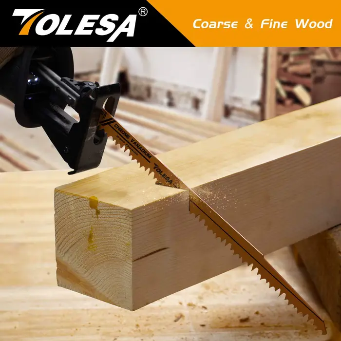 TOLESA 5 pièces 5/6TPI lames de scie alternative pour l'élagage du bois pour la coupe de tuyaux