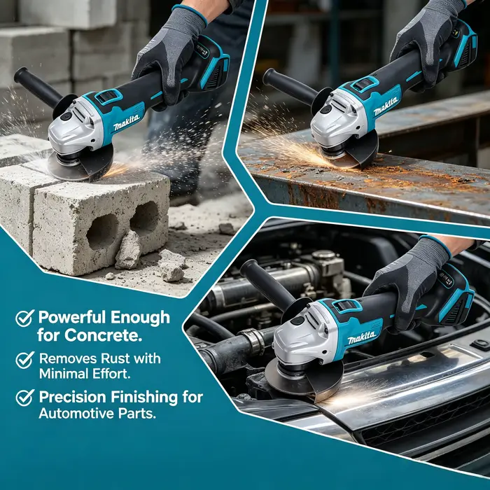 Meuleuse d'angle sans fil Makita DGA504 18V (125 mm) - Outil électrique au lithium multi-usage (machine nue)