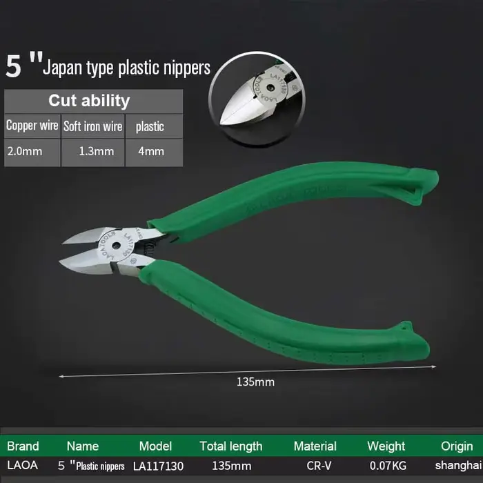 LAOA cr-v pinces en plastique pinces bijoux fil électrique coupe-câble coupe côté cisailles outil él
