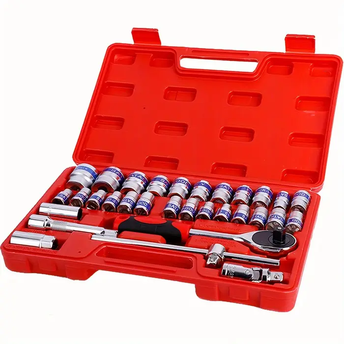 Jeu d'outils mécaniques et jeu de douilles 32 pièces