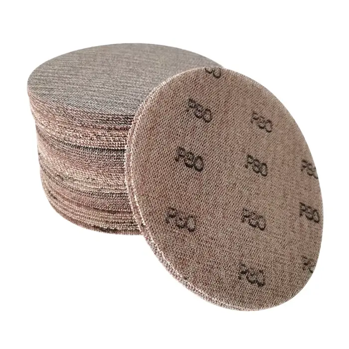 50 pièces 5/6 pouces 125/150MM disques abrasifs en maille crochet et boucle abrasif sans poussière Anti-blocage papier