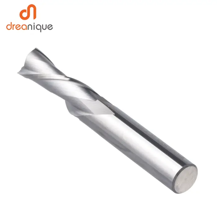 Dreanique 1pc fraise en carbure monobloc 3.175 4 6 8mm 2 cannelures spirale routeur peu carbure frai