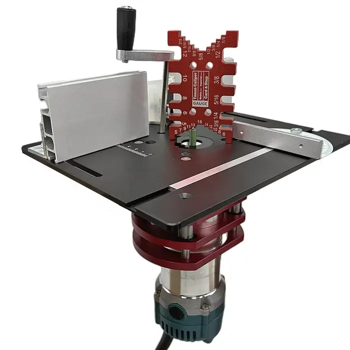 Système de levage de routeur pour le travail du bois et plaque supérieure en aluminium pour moteurs de 65mm de diamètre