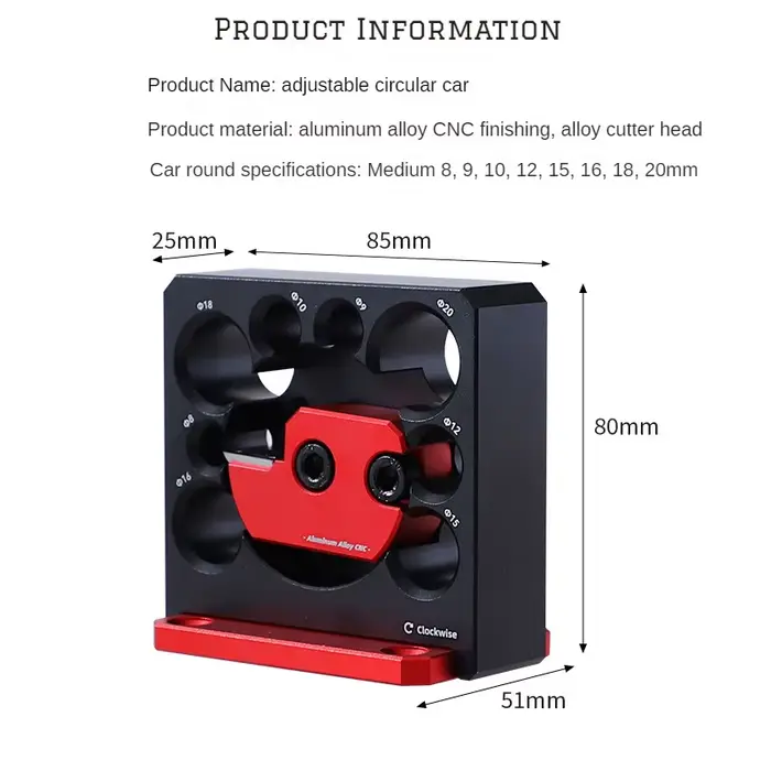 Perceuse électrique réglable Meacceler8 mm-20mm avec lame en carbure