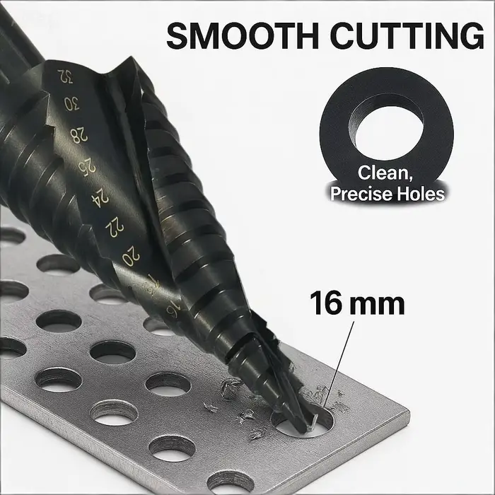 HSS Cobalt étape foret 4-32mm spirale cône Bit Triangle tige métal bois forage alésoir haute vitesse acier bricolage outil