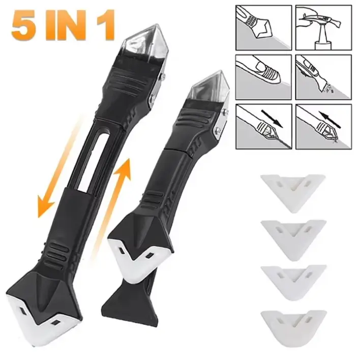 Kit d'outils 5-en-1 en silicone pour le retrait de calfeutrage