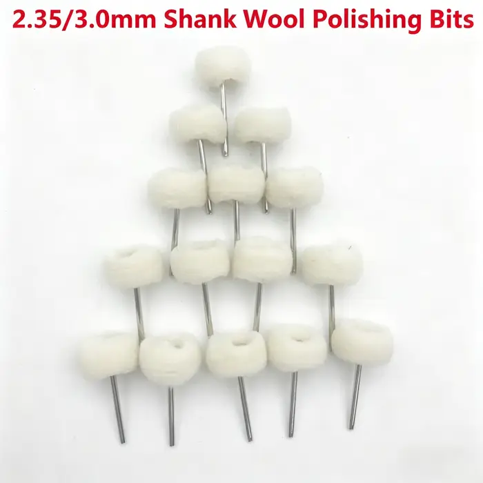 10 pièces Mini têtes de ponçage abrasives en feutre