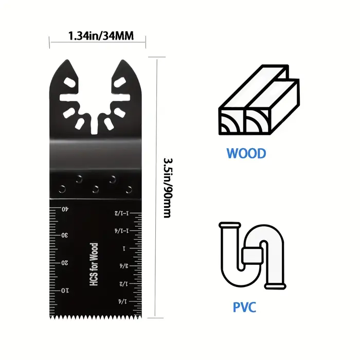 Paquet de 10/100 lames de scie oscillantes universelles pour bois