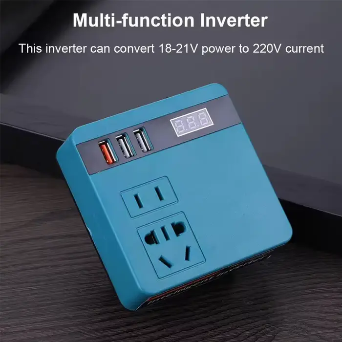 Onduleur de batterie au Lithium multifonction D C 18-21V à AC 220V