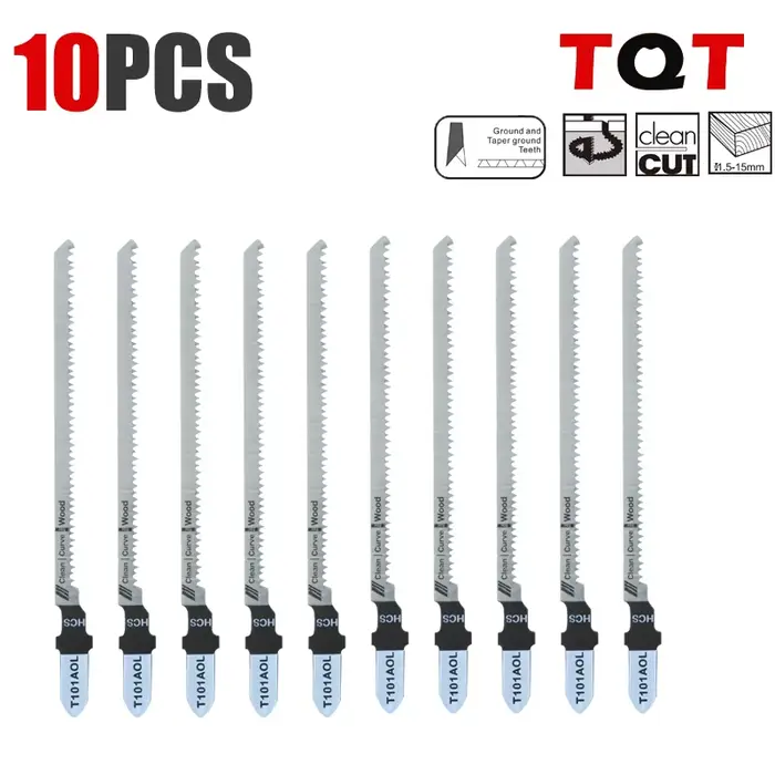 Lames de scie sauteuse Tqt T101Aol 10 pièces