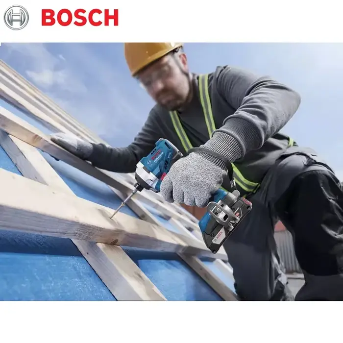 BOSCH GDR 18 V-215 pilote d'impact sans fil professionnel 215 Nm perceuse à percussion sans brosse 1/4 "outils électriques hexagonaux internes GDR18V-215