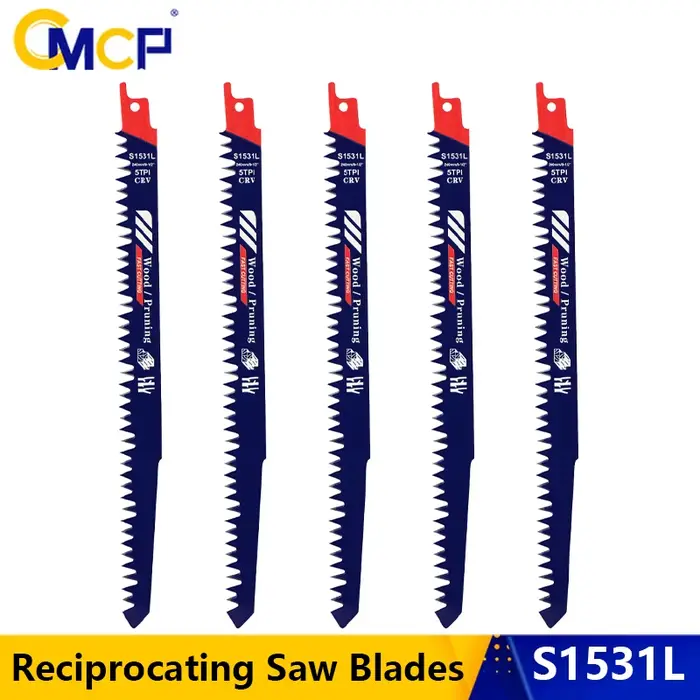 CMCP 1/2/5 pièces 240mm HCS lames de scie alternative S1531L pour le travail du bois