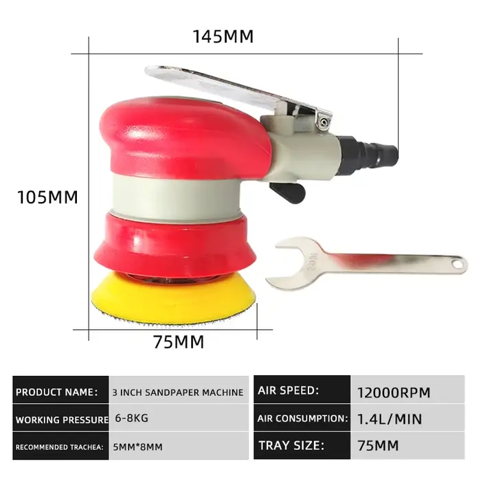 Ponceuse pneumatique de 3 pouces