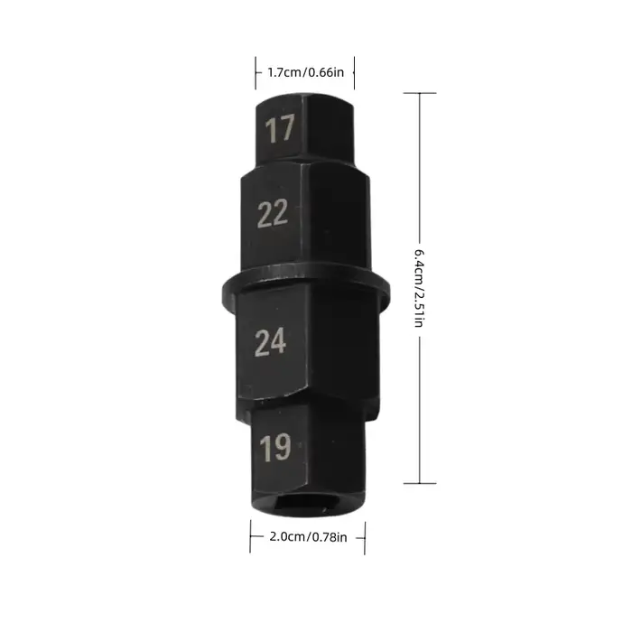 Kit d'outils de réparation de moto à axe hexagonal 4 en 1 de 3/8 pouces robuste-acier cr-v antirouille pour douilles