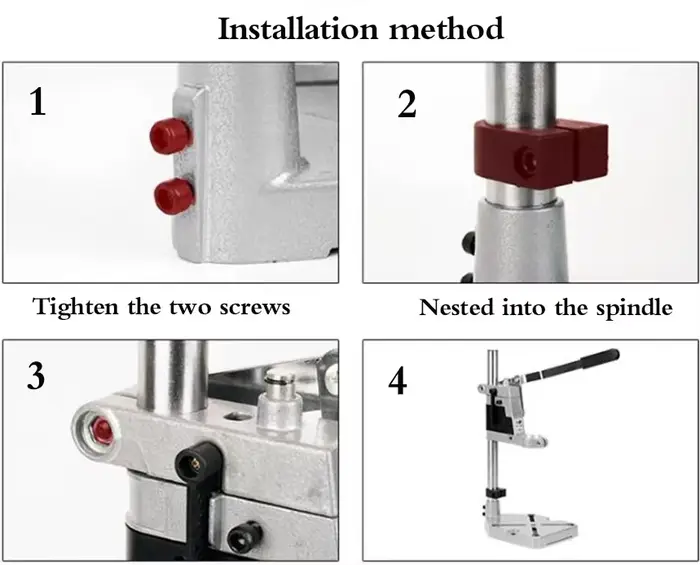 Support de fixation pour perceuse électrique sur établi