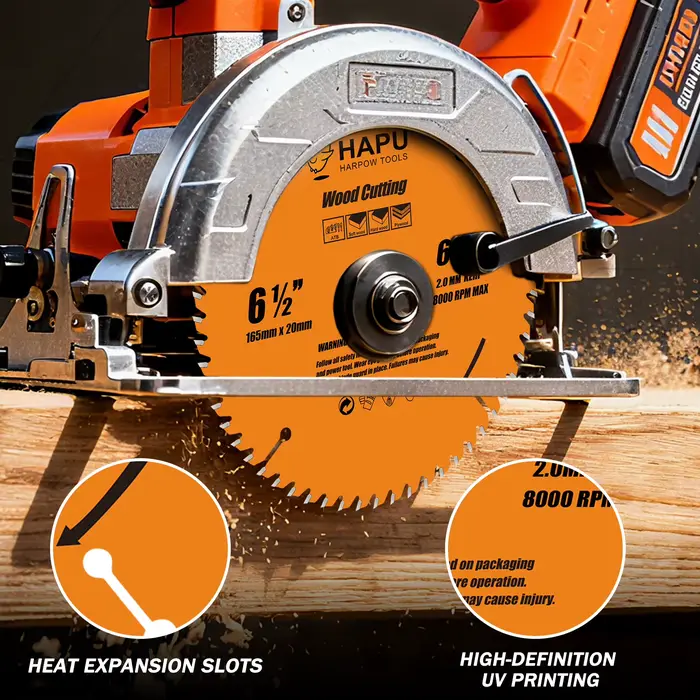 Lame de scie circulaire HAPU 6-1/2 pouces TCT