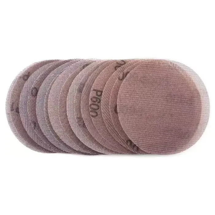 10 pièces 4/5/6/7 pouces disques abrasifs à mailles crochet et boucle disque abrasif sans poussière 