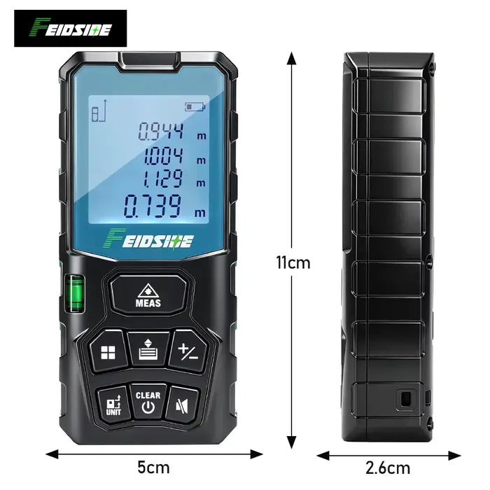 Télémètre laser portatif FEIDSIDE 50M/120M avec écran LCD