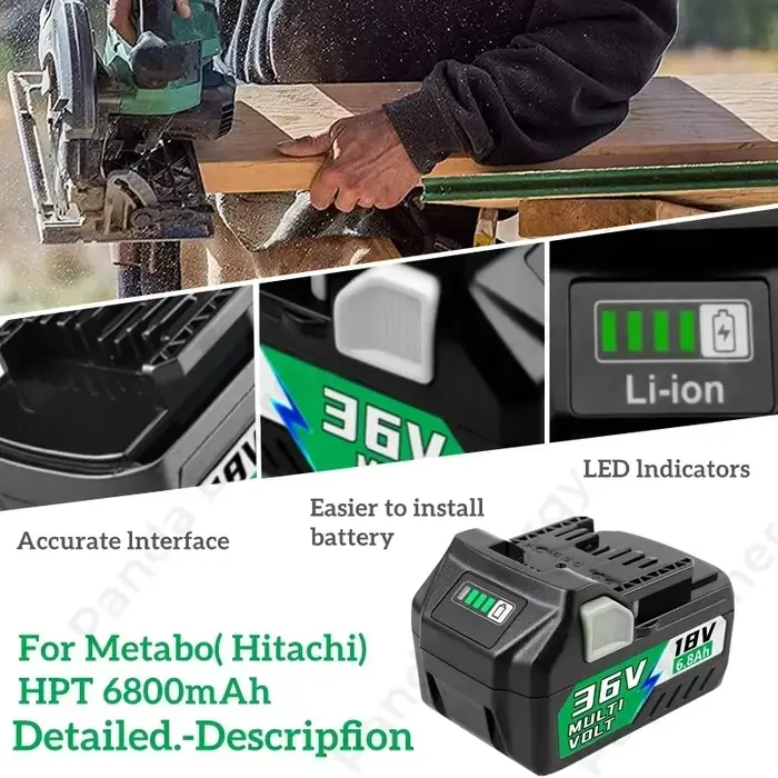 Batterie multi-volt haute puissance pour outils HiKOKI BSL36A18 BSL36B18 Hitachi Metabo HPT 18V 36V BSL1850 BSL1860